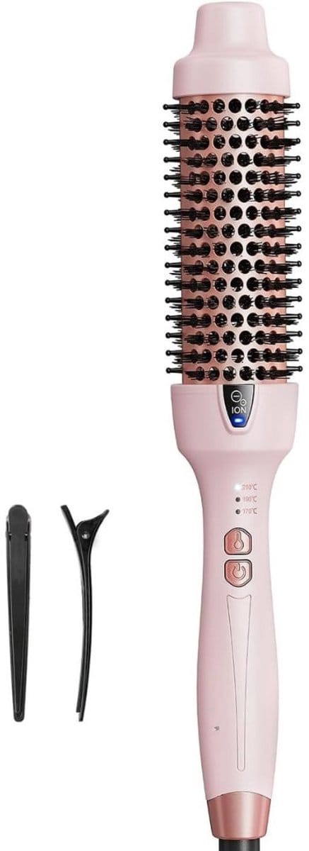 Zyrex® Wamteborstel – Luxe Stijlborstel – Föhn - Roze - ‎ 32cm x 6cm x 6cm