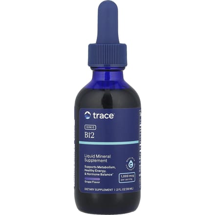Trace, Ionisch B12, Natuurlijke Druivensmaak, 1.000 mcg, 2 fl oz (59 ml)