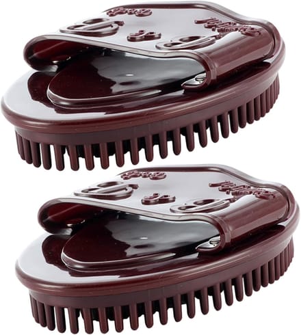Massage Borstel Set - Meridian Tool - Spierontspanning Lichaam - Ergonomisch Ontwerp - 14 cm Lengte - Koffie