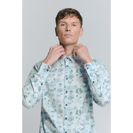 No Excess Shirt Stretch Allover Printed Chalk Größe: S | Business hemden Outlet | Herren