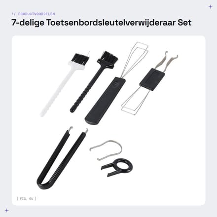 Dailygoods - 7-delige Toetsenbordsleutelverwijderaar Set