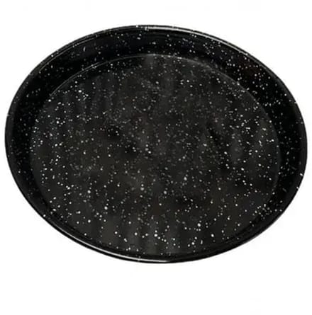 Dienblad 34cm emaille antikleef laag ronde ovenschaal
