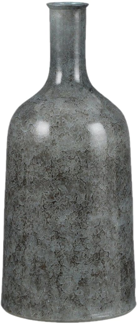 Mica Decorations - Fles bloemenvaas - Terracotta - blauw shadow - D26 en H50 cm