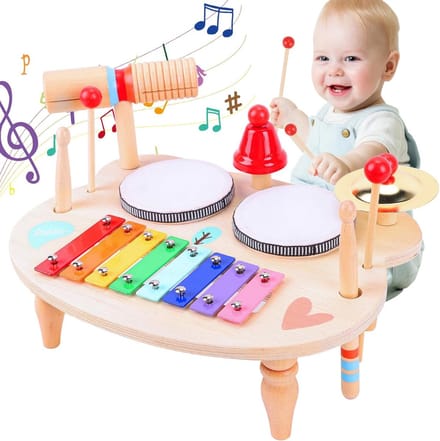 VH Supplies®Kinder Drumstel - Kinderdrumset - Drumstel voor Kinderen - 10-in-1