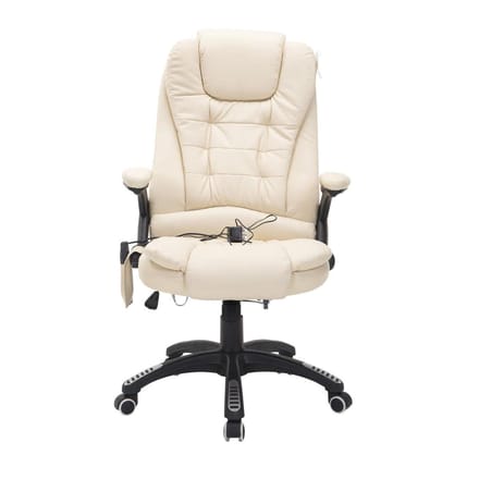 Bureaustoel, Massage- Chef-burostoel - Warmte en massage functie - Creme