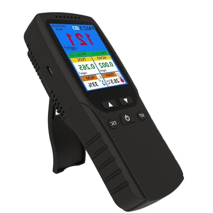 Luchtkwaliteitsmonitor - Luchtkwaliteitsdetector - Binnenlucht Meten - Meerdere Gassen Detectie - 164x69x44 mm - One Color