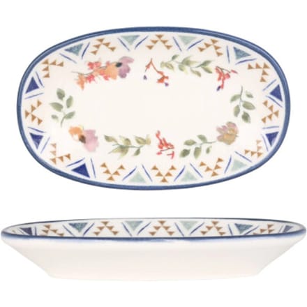 Bonna Serveerschaal - Spring - Porselein - 19x11 cm - set van 2