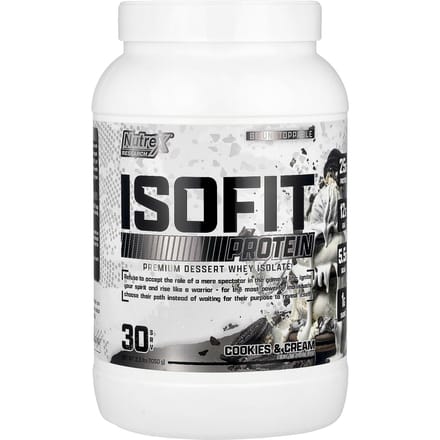 Nutrex Research, IsoFit, Premium Geïsoleerd Dessert, Cookies and Cream, 2.3 lb (1,041 g)