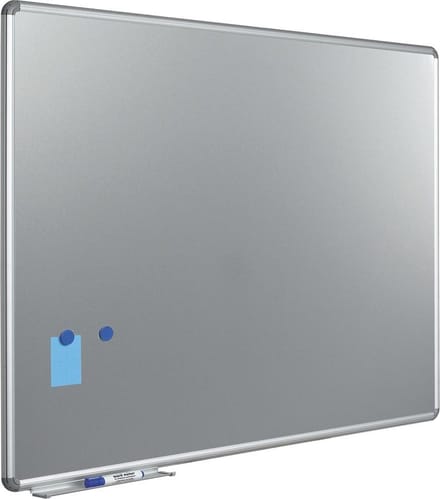 Zilverkleurig whitebord - metallic whiteboard 100x200 cm