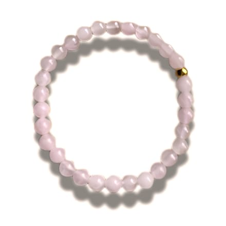 Armband - natuursteen - Rose Quartz - 19 cm 6 mm - rozenkwarts