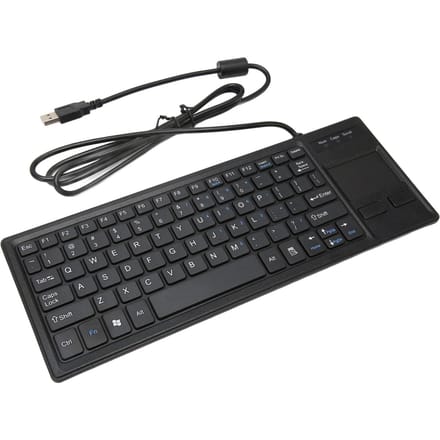 K 800 Toetsenbord met Touchpad Bekabeld Ultradun Mini Compact Touch Toetsenbord met HUB-functie