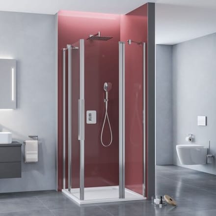 Kronenbach Tube swing door EPFS corner entry special size with fixed element right KB0160SP9R