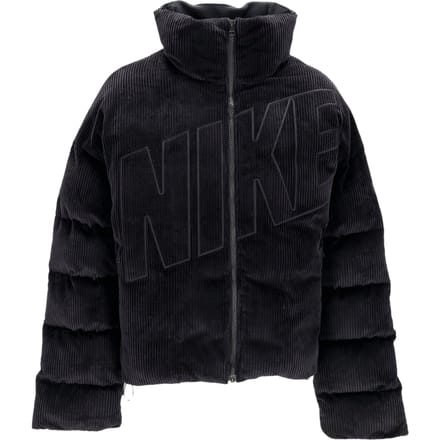 W Sportswear Essential Therma-fit oversized corduroy puffer damesjack zwart/zwart