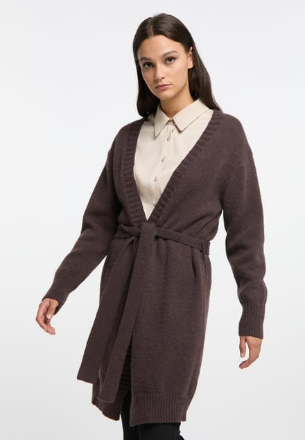 RISA gebreid lang vest teylon