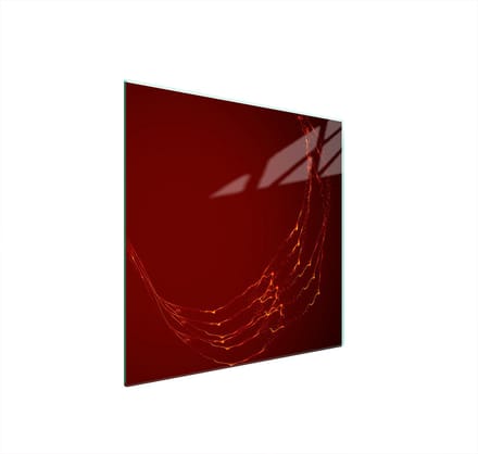 TMK ArtDeko - Serie - Glazen Beschermplaat - 50x52 cm - Rood