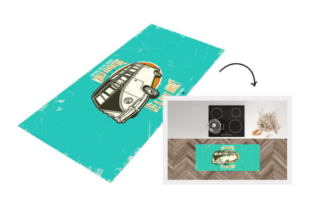 Keukenloper - Loper keuken - Vintage - Oldtimer - Auto - 120x50 cm - Keukenloper vinyl