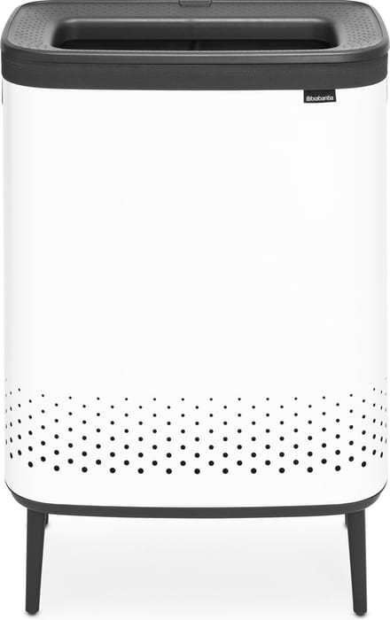 Brabantia Bo Hi Wasmand - met Deksel - 2 x 45 l - Wassorteerder - 2 Vakken - White