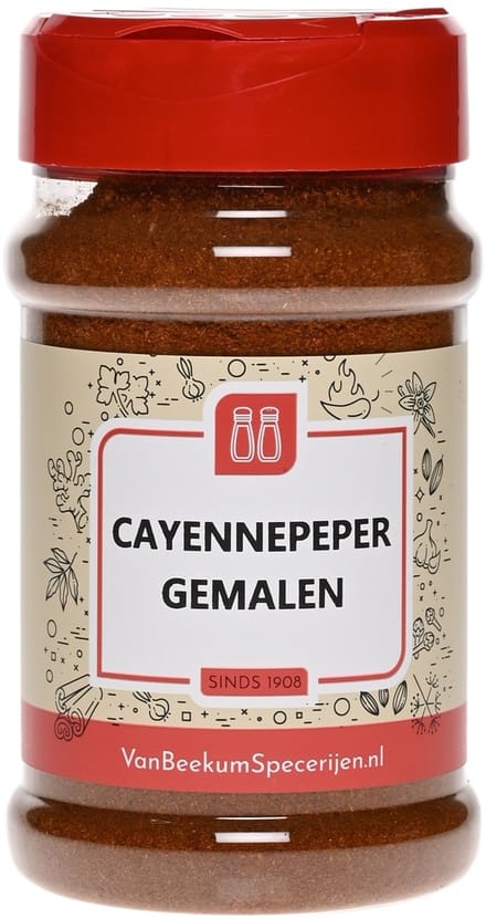 Van Beekum Specerijen - Cayennepeper Gemalen - Strooibus 130 Gram