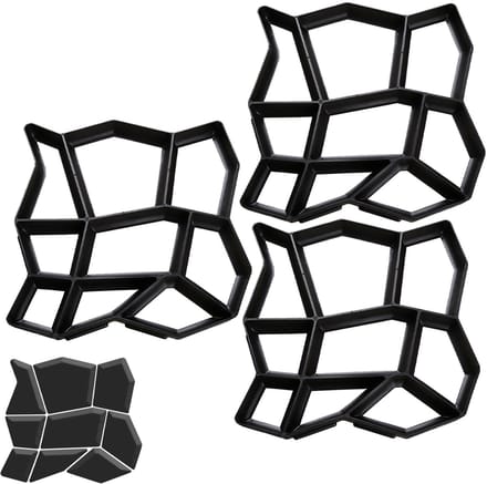 3pcs Tuinpad mal 43x43x4cm betonmal voor terras oprit tuinpad herbruikbaar