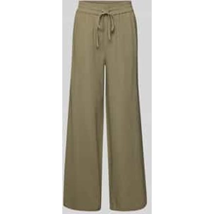 High waist broek van een mix van viscose en linnen, model 'VIVA-GULIA'
