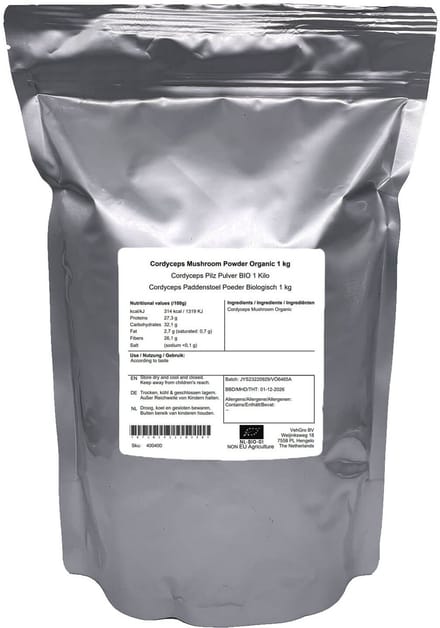 Cordyceps Sinensis Paddenstoel Poeder - 1 Kg - VehGro