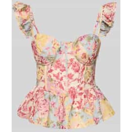 Blouseshirt met vetersluiting aan de achterkant en peplum