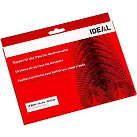Smeervellen voor papierversnipperaars met cross-cut snijmessen, 18 vellen