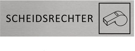 CombiCraft Aluminium deurbordje Scheidsrechter 165x45mm - per stuk