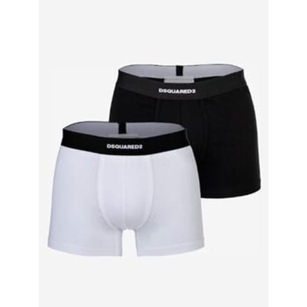 Teenslippers Dsquared DCX210070 - TWIN 2PACK TRUNK-010 BLACK/WHITE