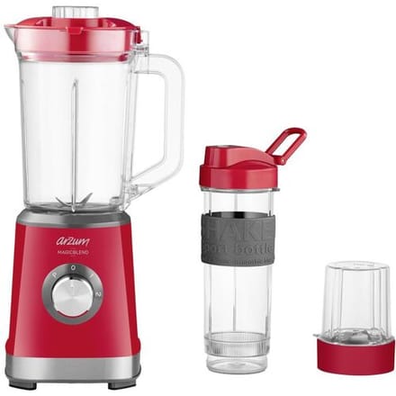 Arzum Magicblend Blender AR1159-0300 | Rood - 1000W - Glazen kan - 1,2L