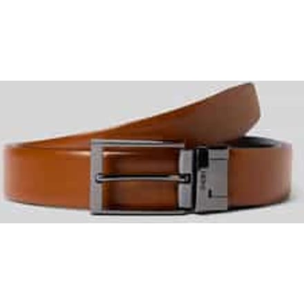 JOOP! Leren Riem Adjustable Coll. Belt 3,5 CM W100 Black-Cognac Zwart Bruine