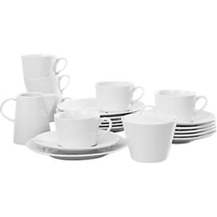 Koffieservies Heike, voor 6 personen, porselein, wit, 20 st.