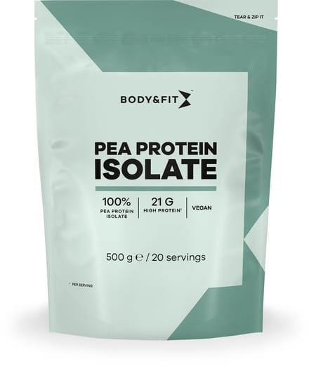 Body & Fit Pea Protein Isolate - Plantaardig Eiwitpoeder - Vegan Protein Poeder - Erwten Eiwit - 500 gram (20 Shakes)