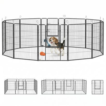 Hondenren - Puppyren - Hondenbench - Staal - Uitbreidbaar - Grijs