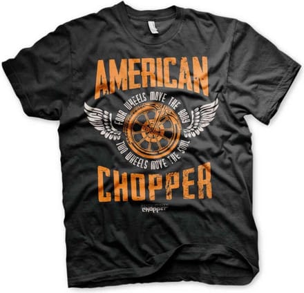 American Chopper Heren Tshirt -XL- Two Wheels Zwart