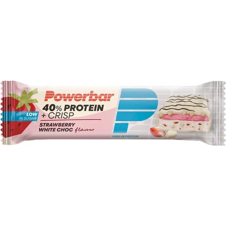 Voedingsrepen PowerBar 40% Protein+ Crisps Strawberry White Chocolate