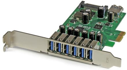 StarTech 7-poorts PCI Express USB 3.0 kaart - standard en low-profile design
