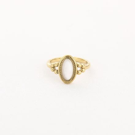 Bijoutheek Ring (Sieraad) Tribal Dots White
