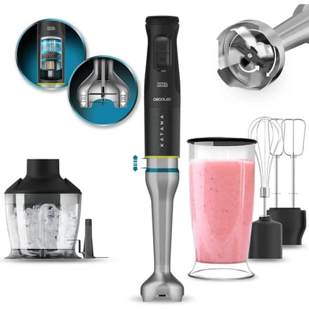 Cecotec 03978 blender Staafmixer 1500 W Zwart, Roestvrijstaal