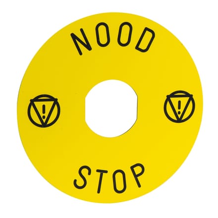 Schneider Electric 90Mm Noodstop Legendeplaat - ZBY8530 [20 Stuks]