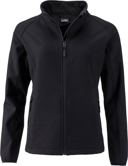 James and Nicholson Dames/dames Promo Softshell Jacket (Zwart/Zwart)
