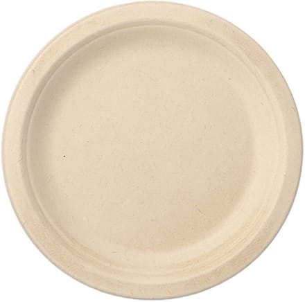 50 Borden van suikerriet pure 1-vaks Ø 18 cm · 2 cm natuur