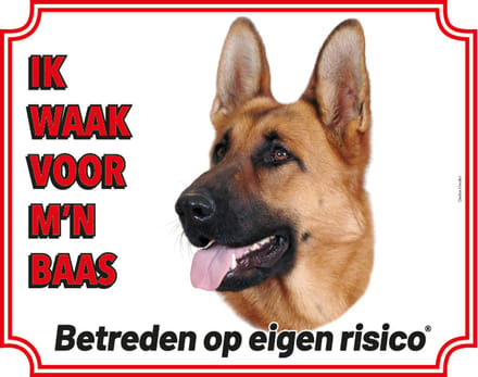 Waakbord 08 Duitse Herder 20x25cm