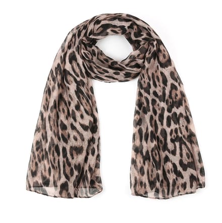 Sjaal - Kaki - Leopard- 80 x 180 cm - Voorjaar - Zomer - Shawl