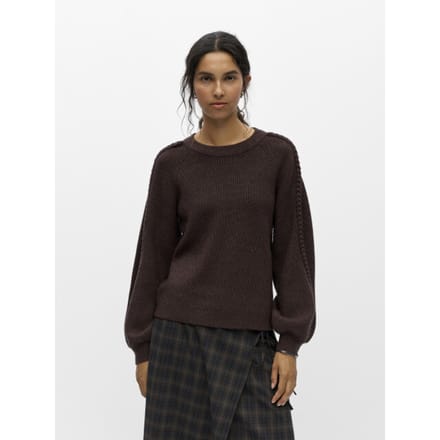 Object Objhannah L/s Re Knit Pullover Noos Truien & vesten Dames - Sweater - Hoodie - Vest- Bruin - Maat S