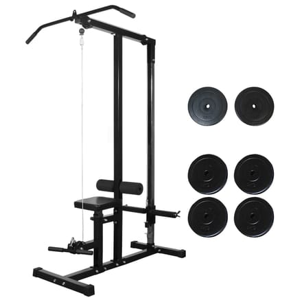 vidaXL - Krachttoren - met - gewichtsschijven - 40 - kg