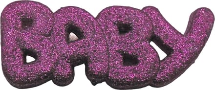 Broche kinderen roze glitter - baby