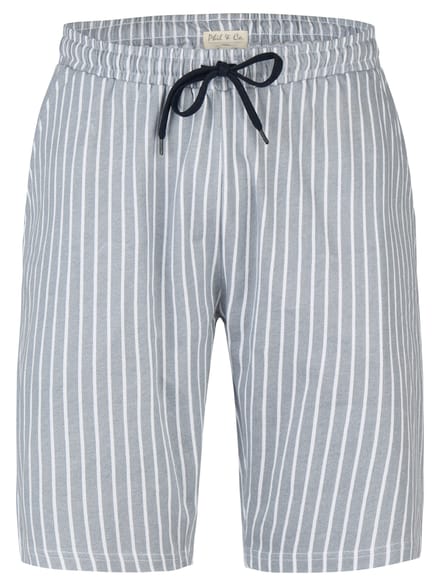 Phil & Co Heren Korte Pyjamabroeken 2-Pack Grijs Gestreept/Donkerblauw - Maat XXL