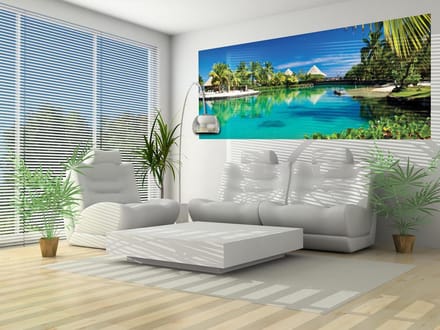 Island Palms Tropical Sea Photo Wallcovering