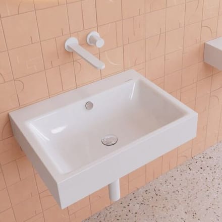 Kaldewei PURO wall-mounted washbasin 3164 without tap hole, 60 cm 901406003001